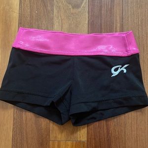 Black and pink workout shorts